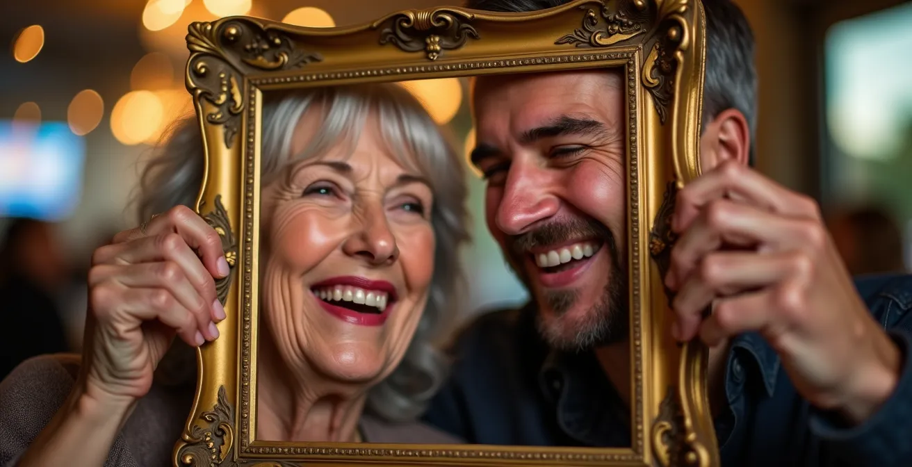 Groupe d'invités interagissant autour d'une animation lors d'un événement